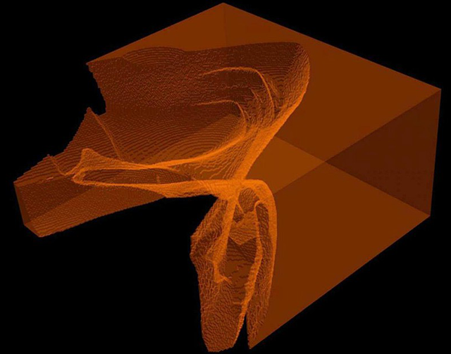 EPFL 3D image of a crack in a brittle solid